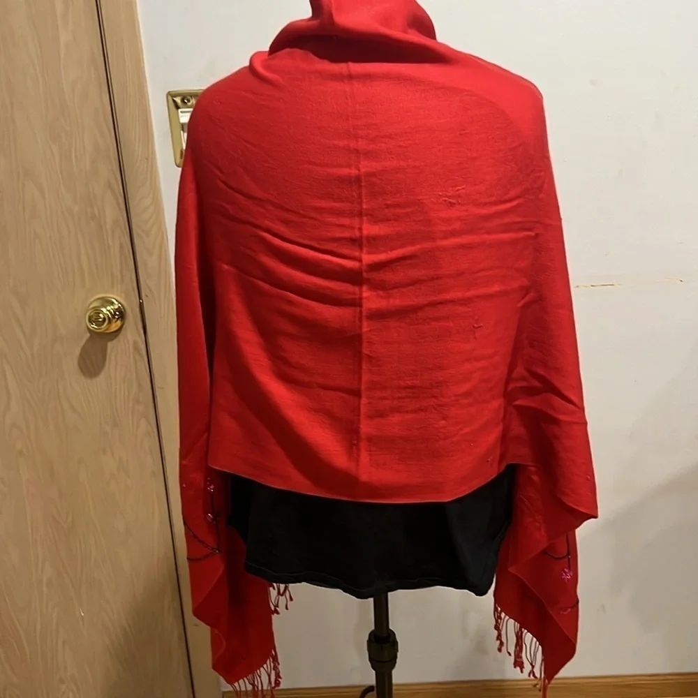 Red sequin scarf/shawl